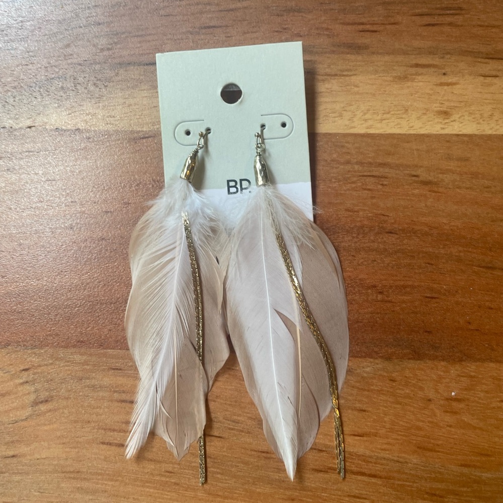 Nordstrom Brand BP Feather Earrings